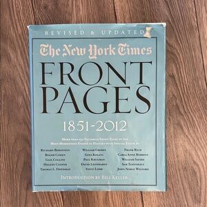 book titled "The New York Times Front Pages 1851-2012 coffee table book